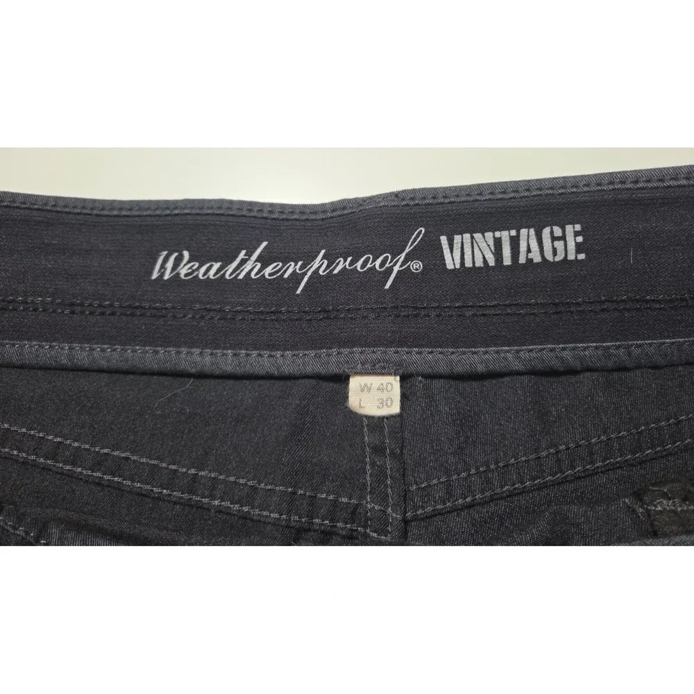 Weatherproof Vintage‎ 5-Pocket Mens Pants 40x30 Gray Straight Fit Stretch Jeans
